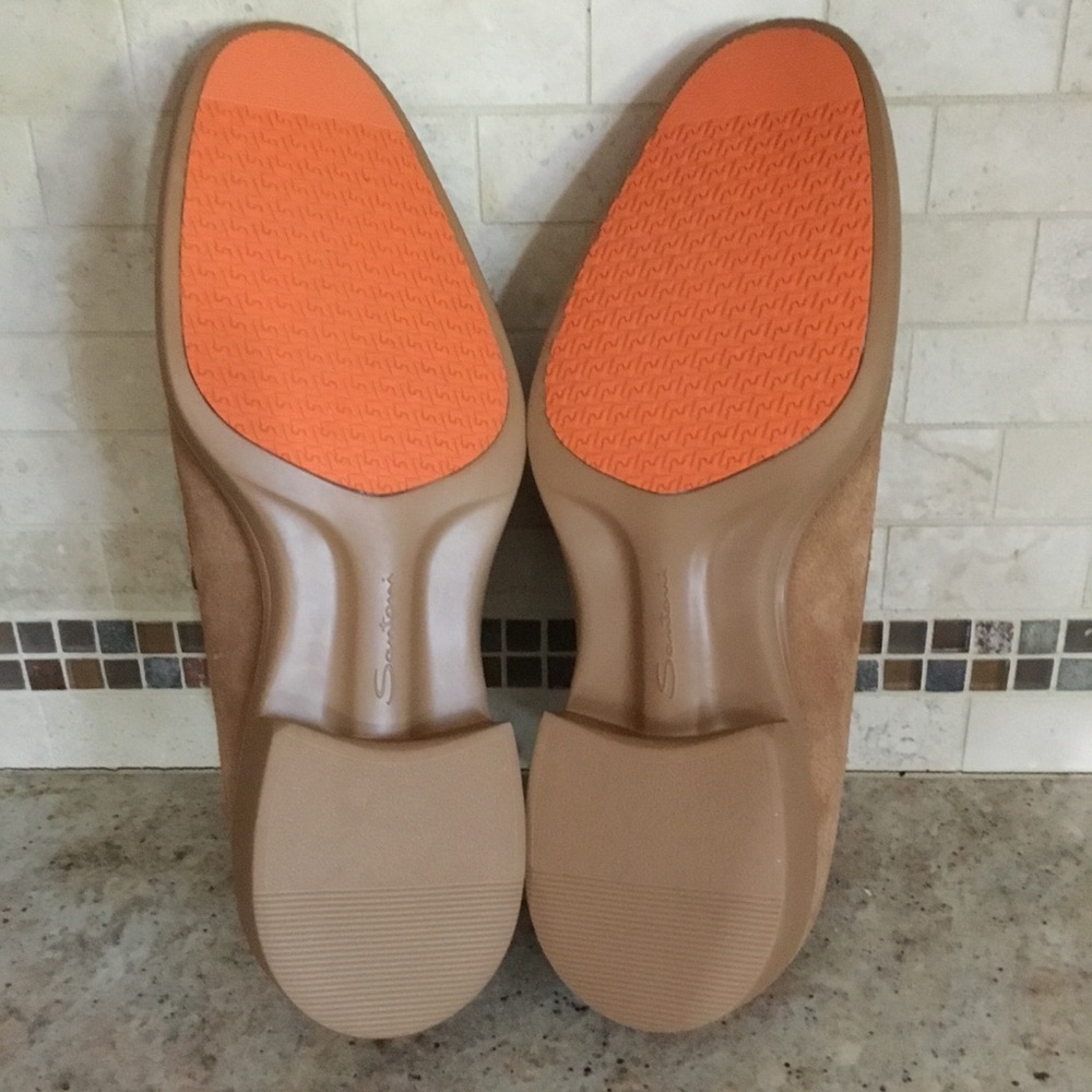 Santoni Easy Sand Suede Slip On Loafers - Picture 12 of 14